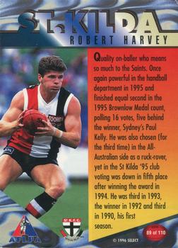 1996 Select AFL Centenary Series #89 Robert Harvey Back